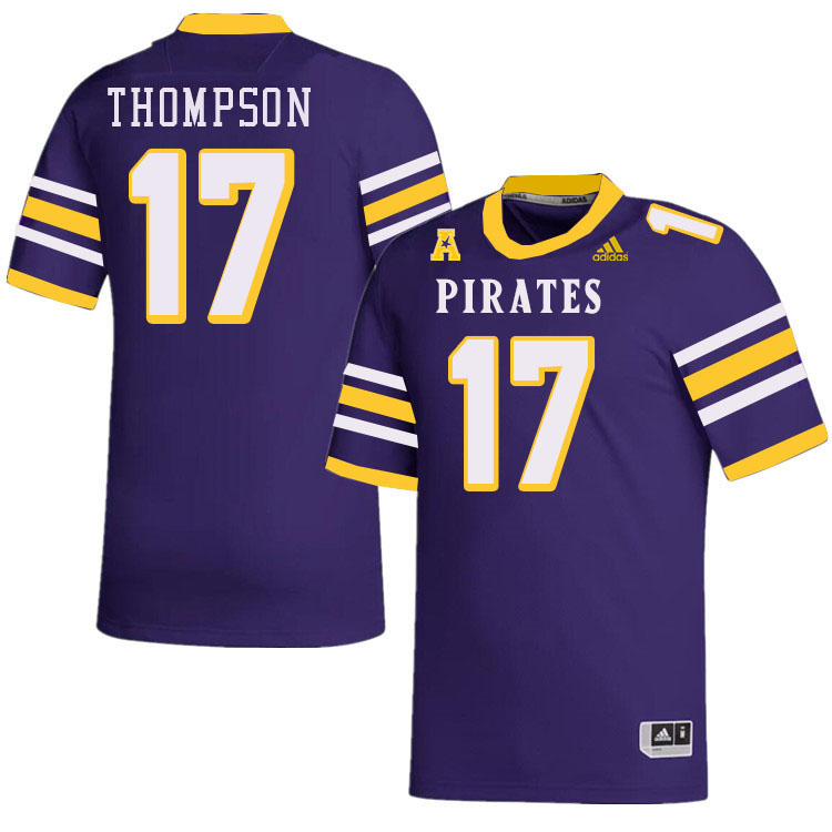 Men #17 Shaikh Thompson ECU Pirates College Football Jerseys Stitched-Throwback